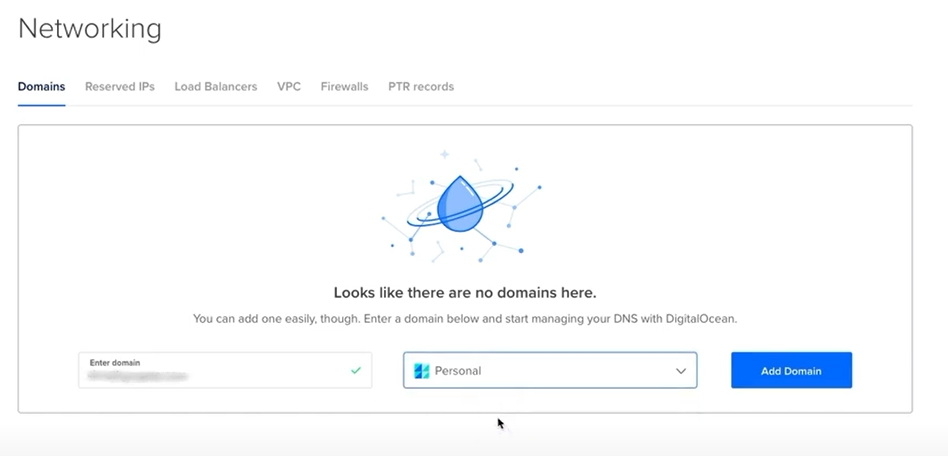 Add your domain to Networking